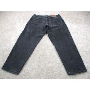 VINTAGE Levis Jeans Mens 40 Black Denim 560 Loose Fit Tapered Leg Y2K 40x29 *